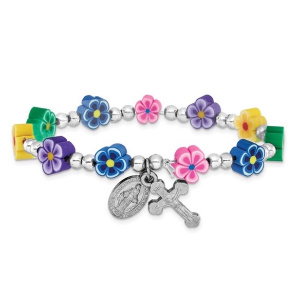 Rosary Bracelet Miraculous Medal and Crucifix - Picture 2 of 4